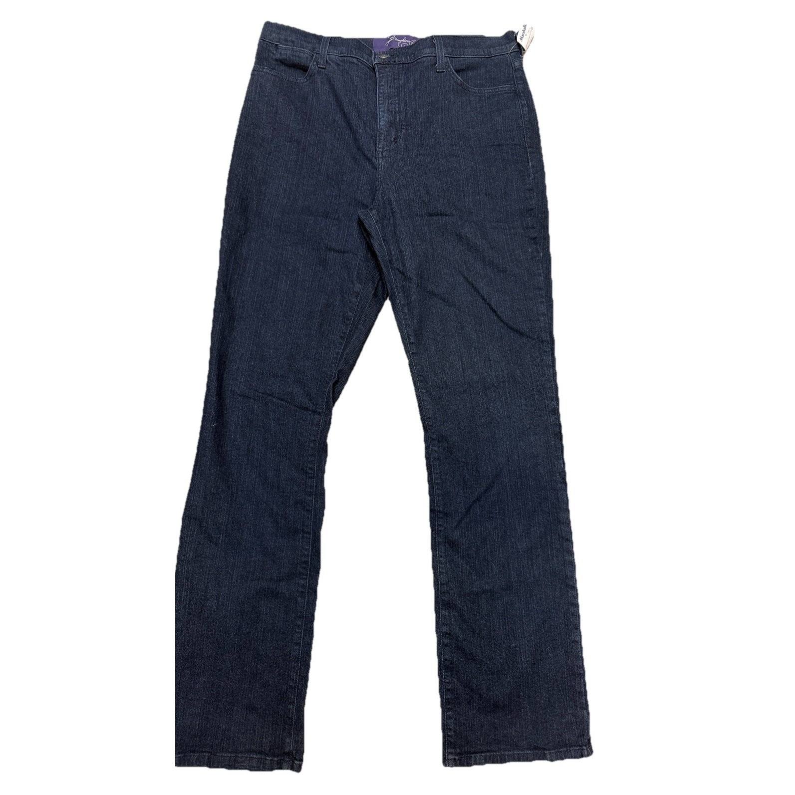Nydj Lift Tuck Boot Leg Jeans In Dark Blue W Studs Size 16 Nwt — image 2 of 8